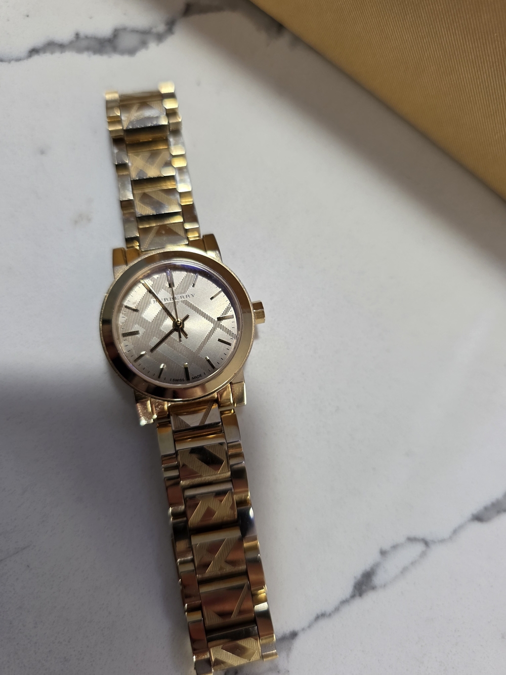 Authentic Burberry Gold Tone Ladies' Watch with Branded Box - Picture 7 of 7